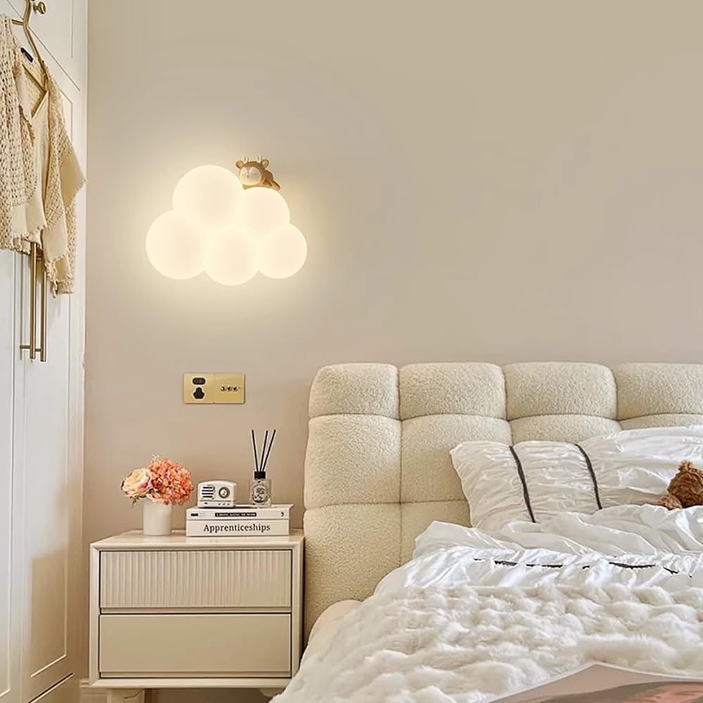 Cloud Wall Light with Warm White LED and Decorative Animal Figure - Image 6