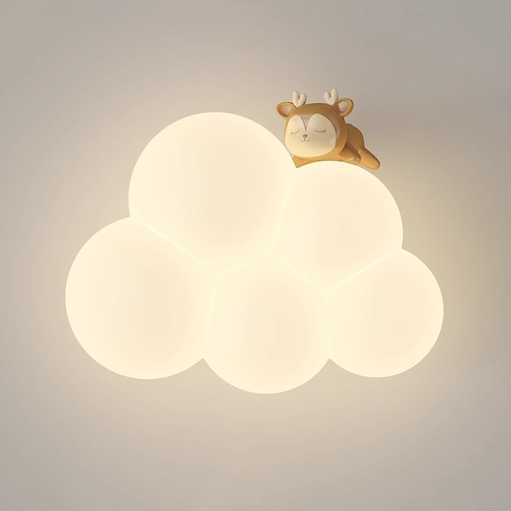 Cloud Wall Light with Warm White LED and Decorative Animal Figure - Image 8