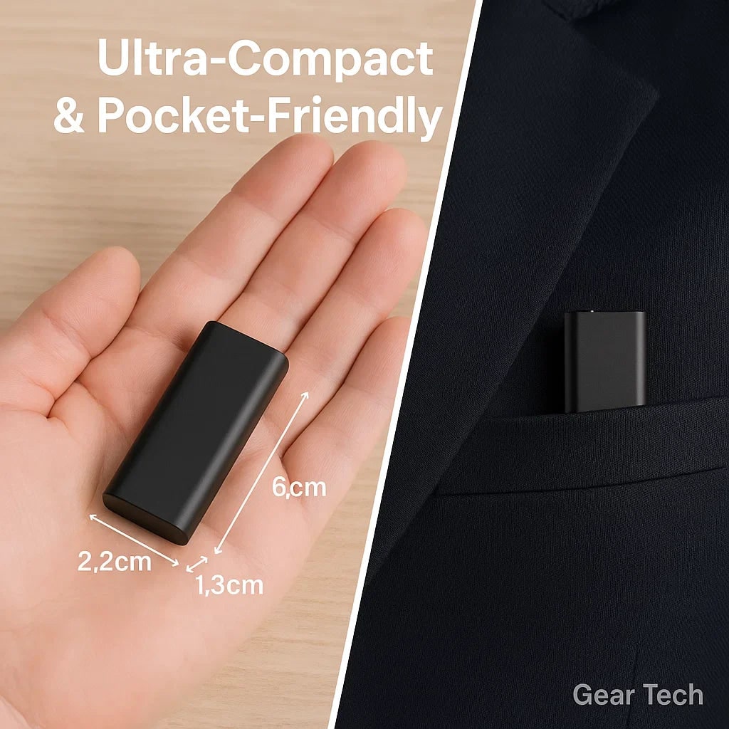 Compact Digital Voice Recorder with Activation and Pocket-Sized Discreet Design - Image 4