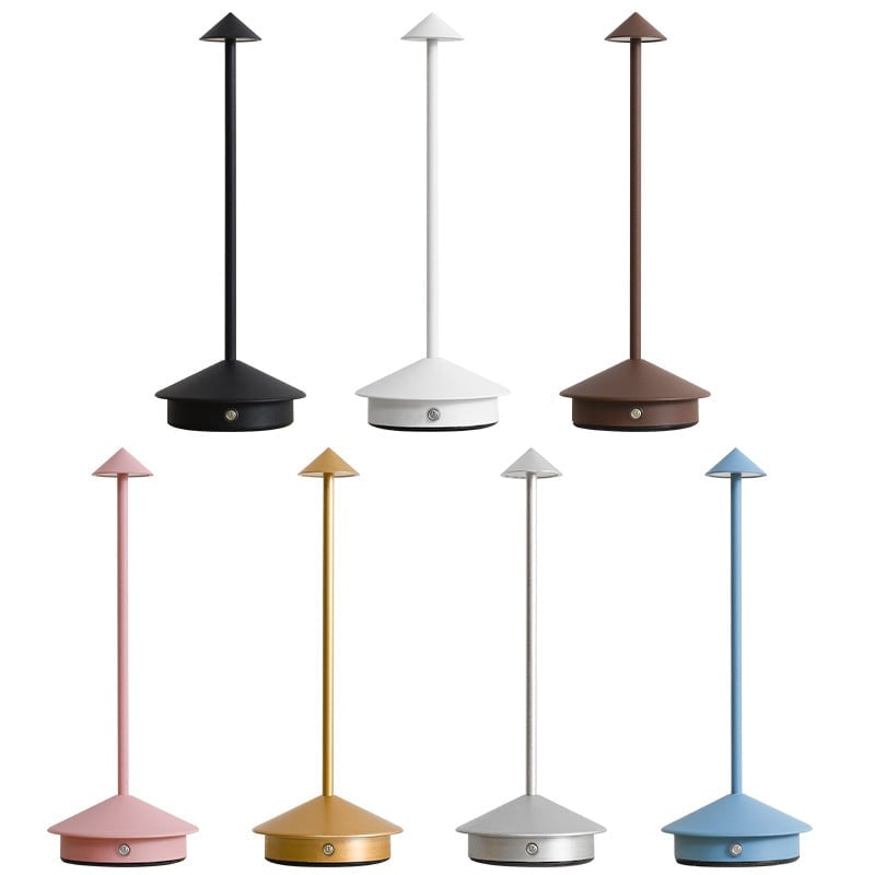 Cordless Table Lamp with Rechargeable Battery Portable LED Lighting and Conical Shade - Image 5