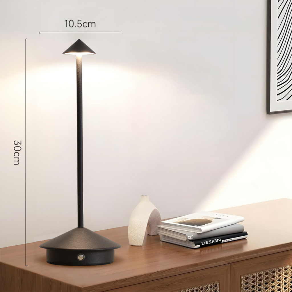 Cordless Table Lamp with Rechargeable Battery Portable LED Lighting and Conical Shade - Image 6