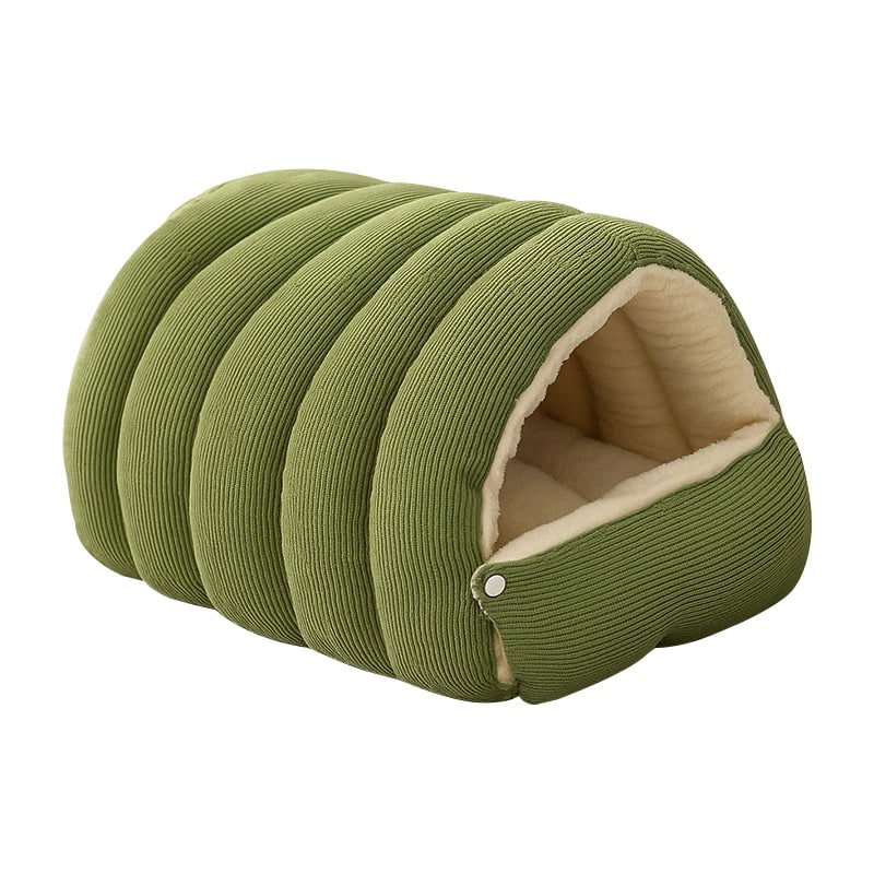 Cozy Cave Dog Bed with Plush Fleece and Hooded Dome Design for Cats - Image 14