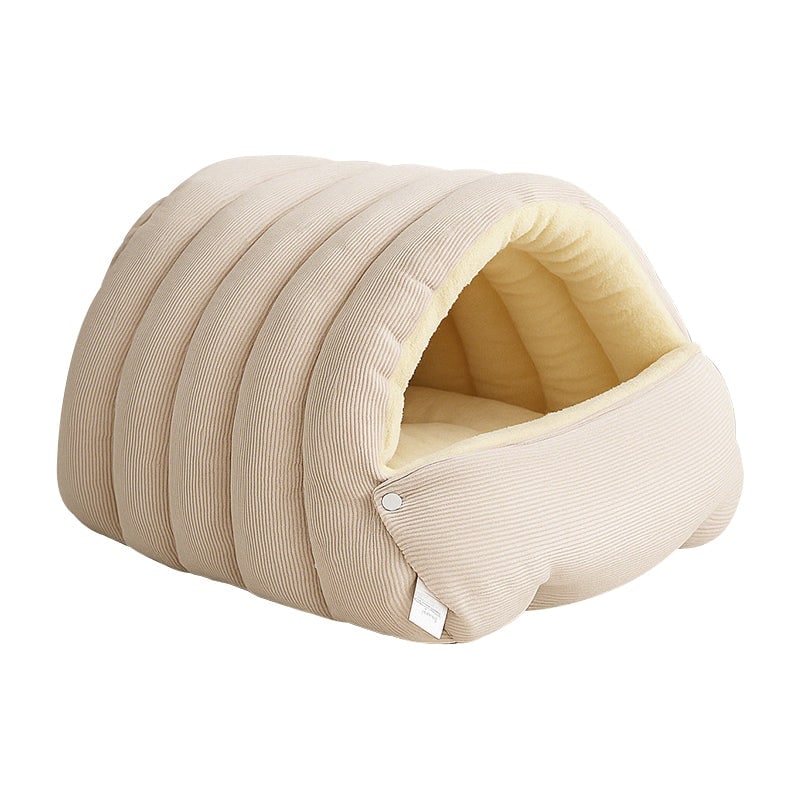 Cozy Cave Dog Bed with Plush Fleece and Hooded Dome Design for Cats - Image 15