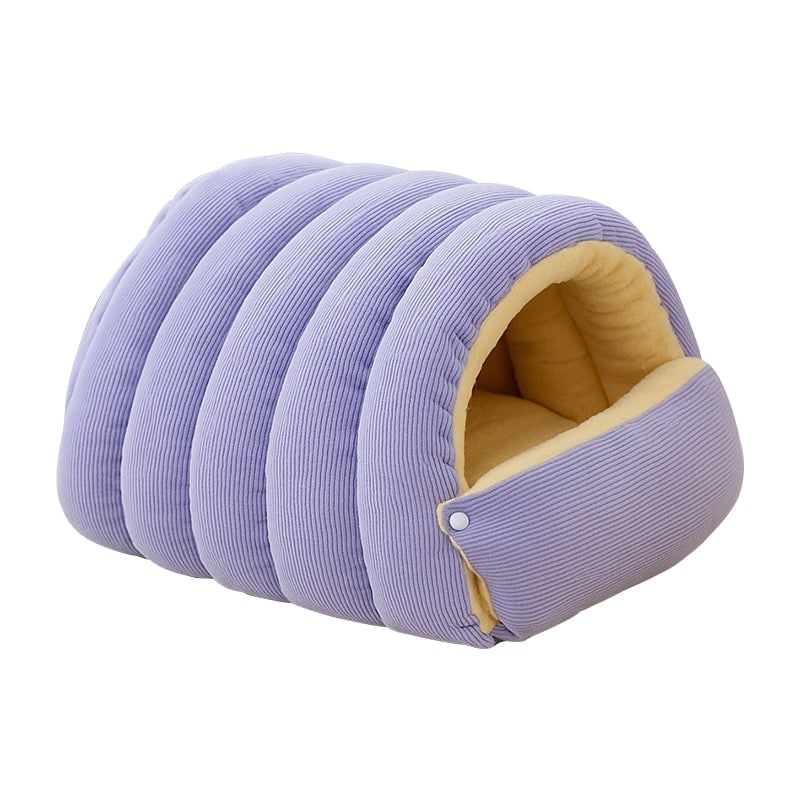 Cozy Cave Dog Bed with Plush Fleece and Hooded Dome Design for Cats - Image 16