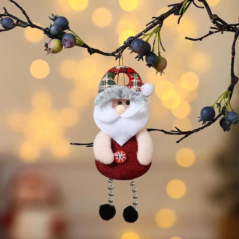 Custom Made Christmas Ornaments with Handmade Plush Fabric and Dangling Legs - Image 1