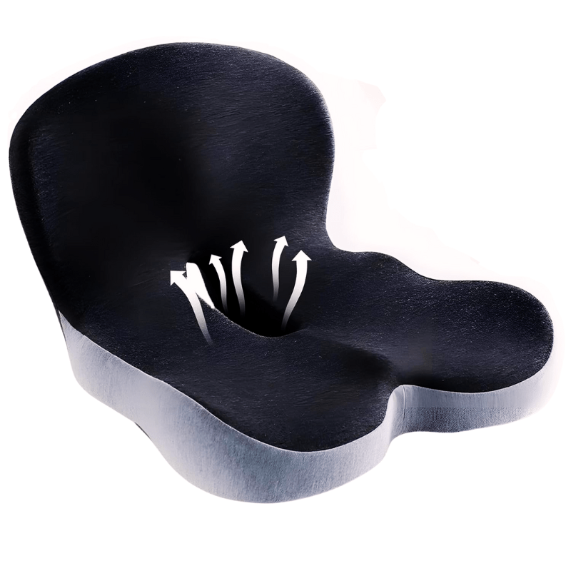 Desk Chair Seat Cushion with Memory Foam Ergonomic Lumbar Support and Contoured Back - Image 10