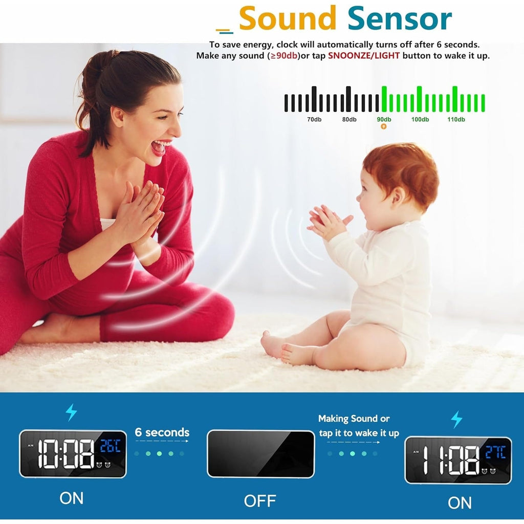Digital Calendar Clock with Large Display Wireless Remote Control and Alarm Reminders - Image 16