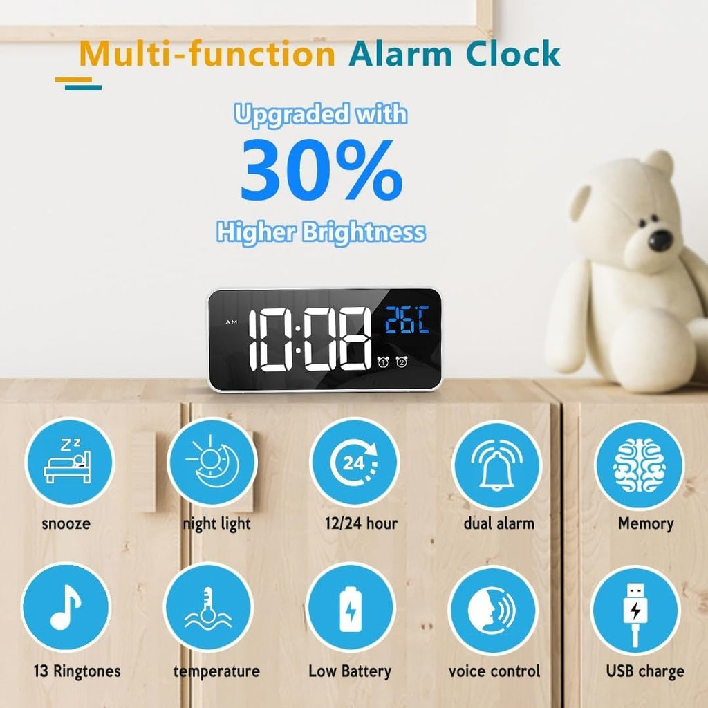 Digital Calendar Clock with Large Display Wireless Remote Control and Alarm Reminders - Image 17