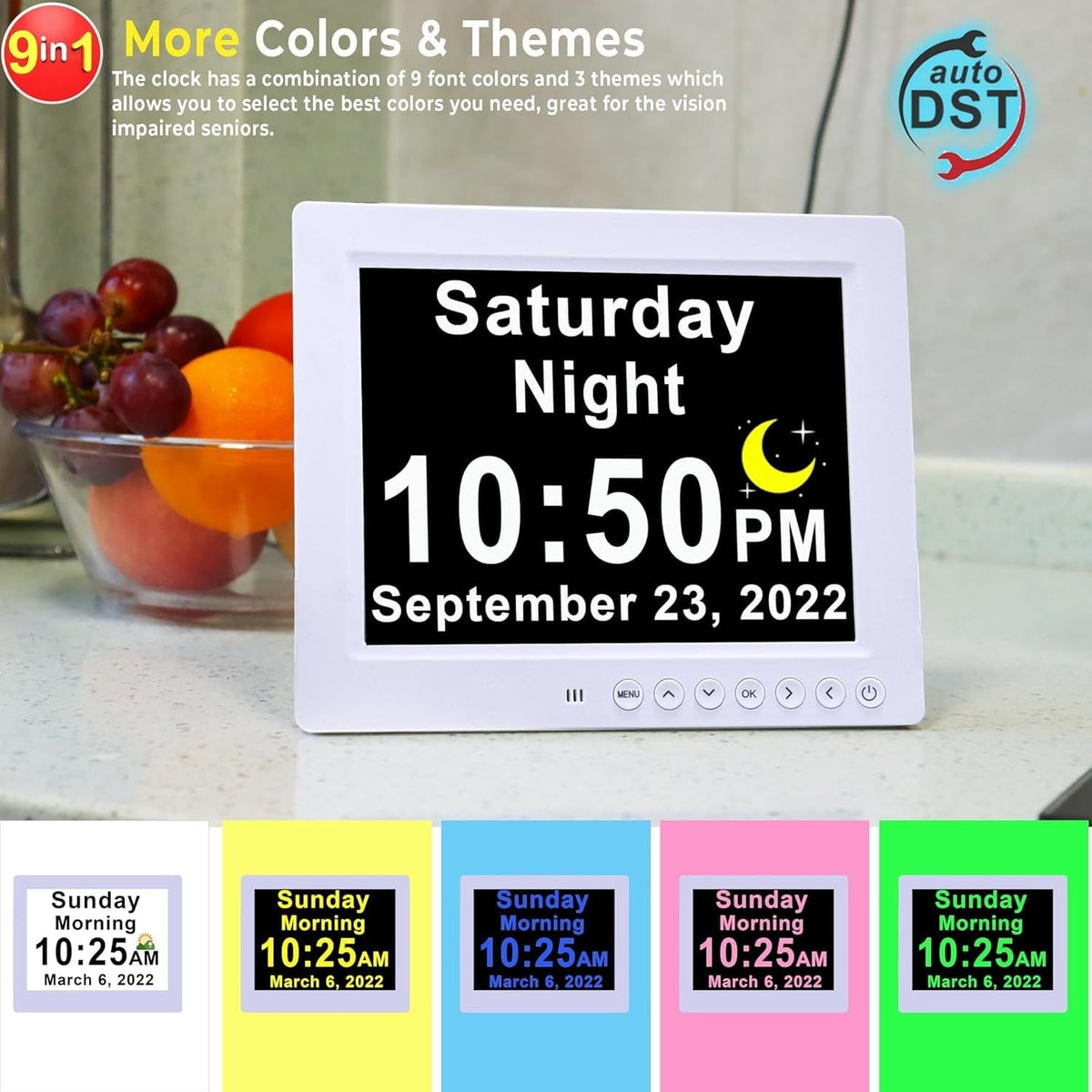 Digital Calendar Clock with Large Display Wireless Remote Control and Alarm Reminders - Image 8