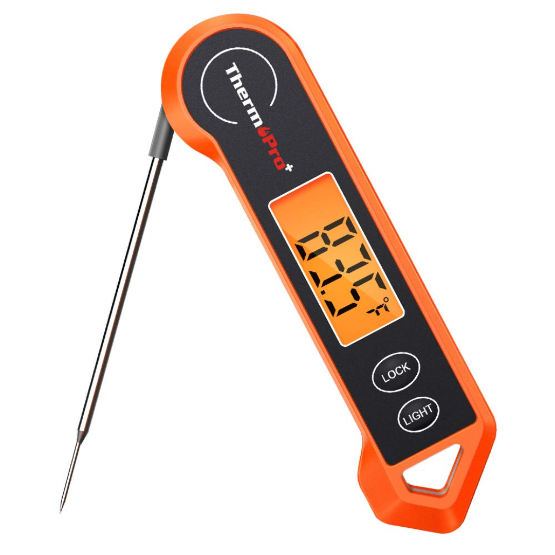 Digital Meat Thermometer for Steak and Chicken with Instant Read Backlit Display and Folding Probe - Image 2