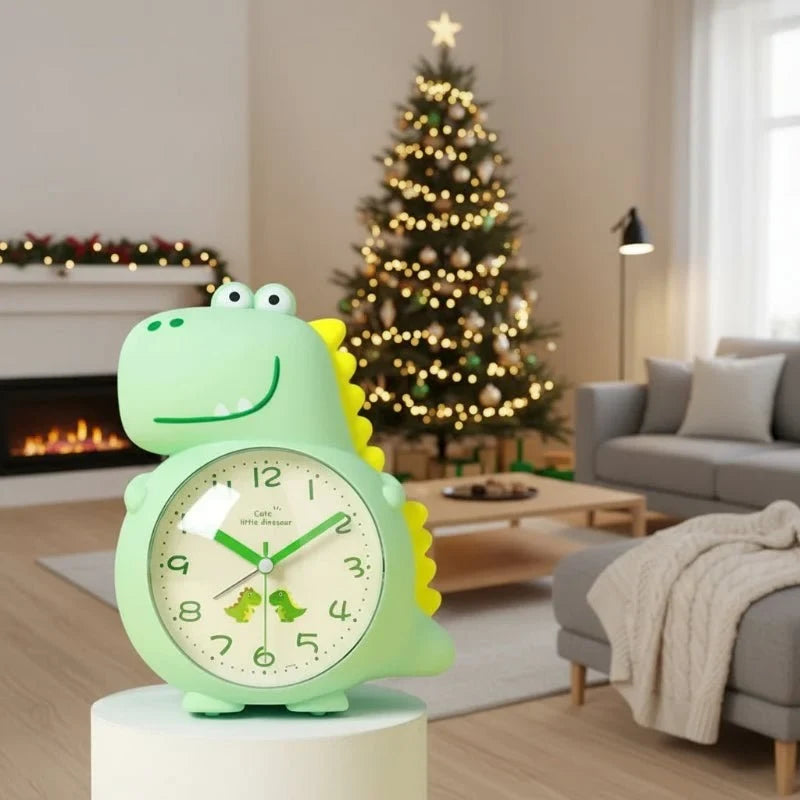 Dinosaur Analog Alarm Clock with Gentle Wake-Up Light and Quiet Operation - Image 3