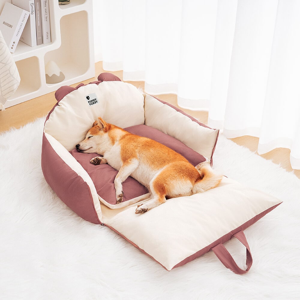 Dog Car Seat with Safety Leash Padded Cushion and Removable Cover for Pet Travel - Image 10