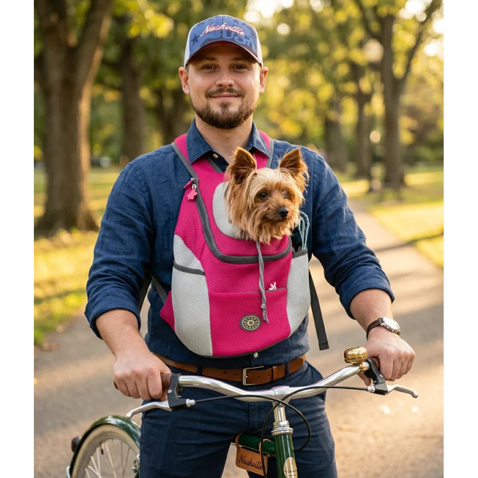 Dog Carrier Backpack with Padded Straps Breathable Mesh and Front-Facing Design for Pets - Image 1