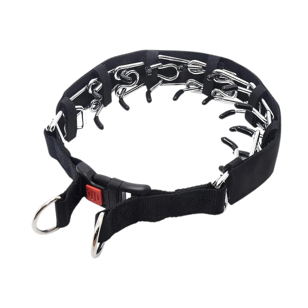 Dog Prong Training Collar with Reflective Cover and Rubber Tips for Controlled Walks - Image 7