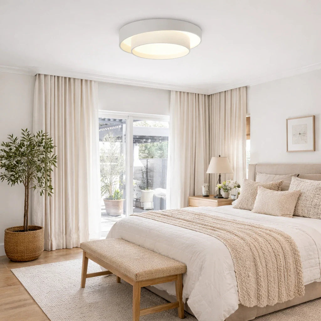 LED-Deckenleuchte mit geschichtetem Kreismuster für Schlafzimmer, Flur und Küche