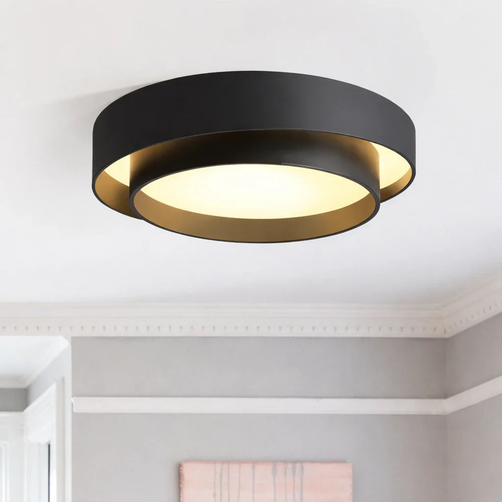 LED-Deckenleuchte mit geschichtetem Kreismuster für Schlafzimmer, Flur und Küche