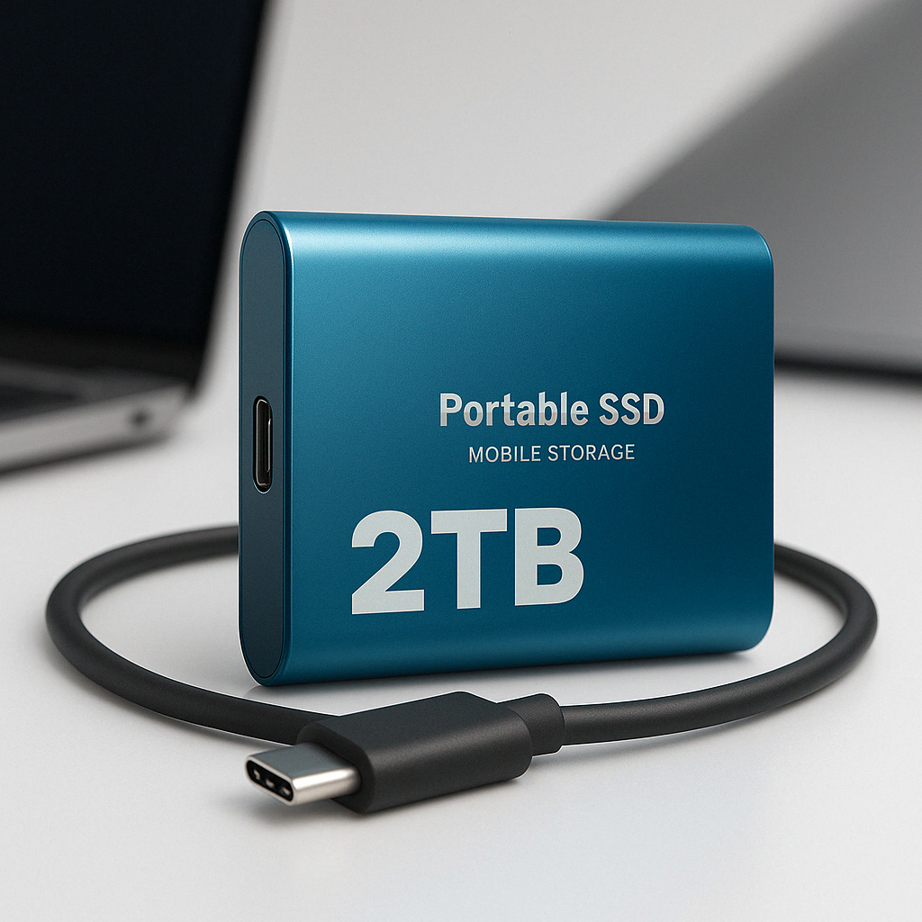 External Ssd Portable Solid State Drive with Usb-C for Fast File Transfer - Image 2