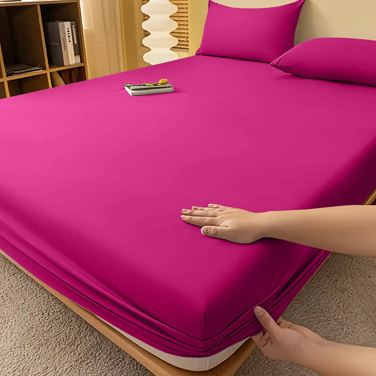 Extra Deep Fitted Bed Sheet with Wrinkle-Resistant Smooth Finish and Pocket Design - Image 21