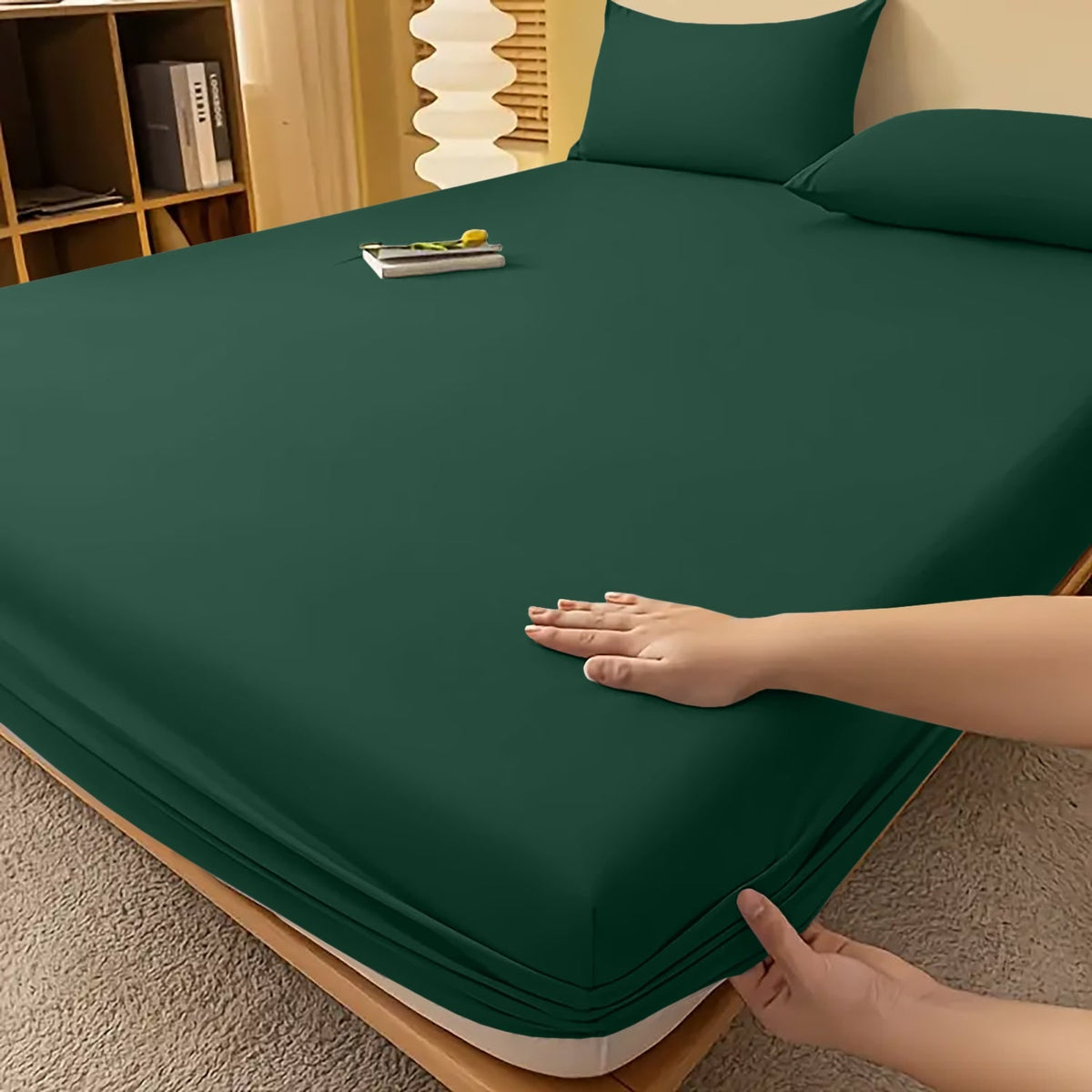 Extra Deep Fitted Bed Sheet with Wrinkle-Resistant Smooth Finish and Pocket Design - Image 31