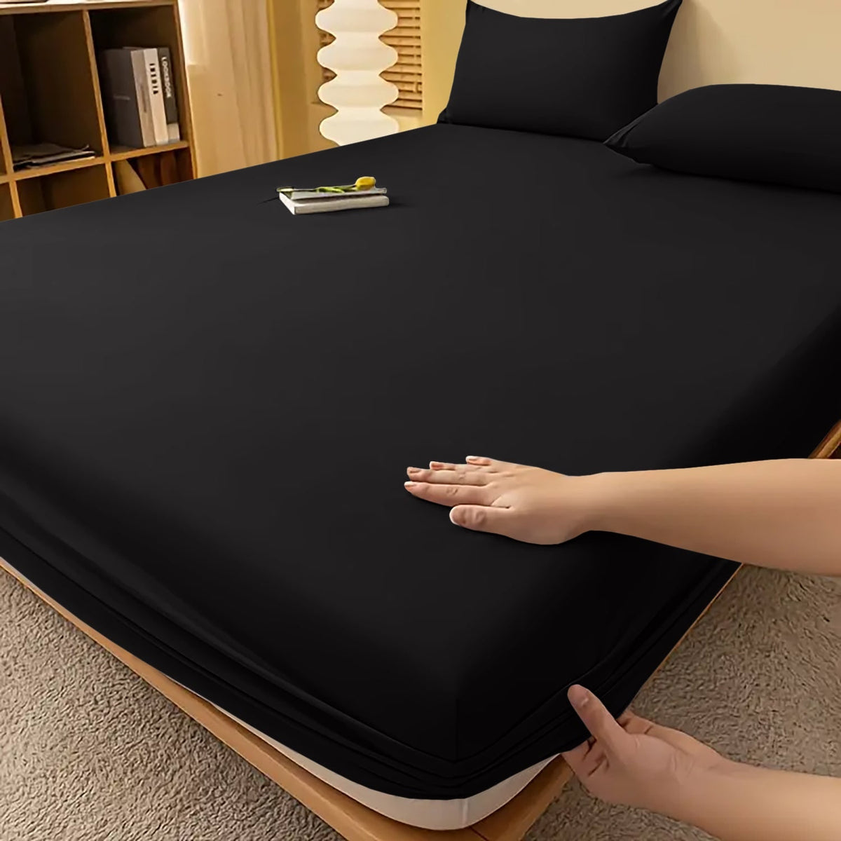 Extra Deep Fitted Bed Sheet with Wrinkle-Resistant Smooth Finish and Pocket Design - Image 37