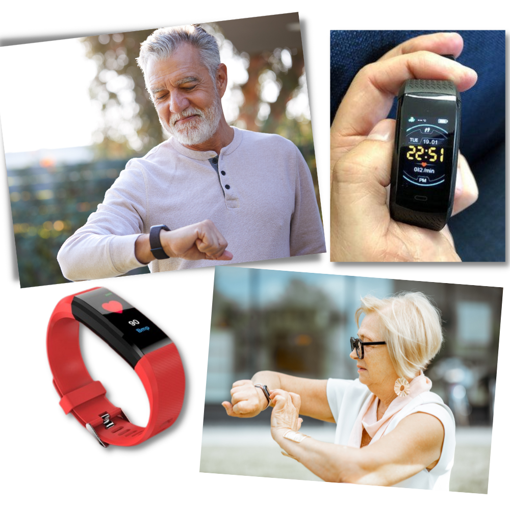 Fitness Tracker with Heart Rate Monitor Activity and Step Tracking Large Display - Image 3