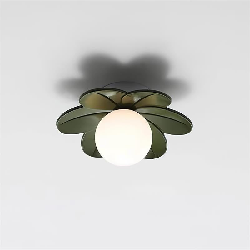 Flush Mount Ceiling Light with Floral Glass Petals and Frosted Diffuser - Image 15
