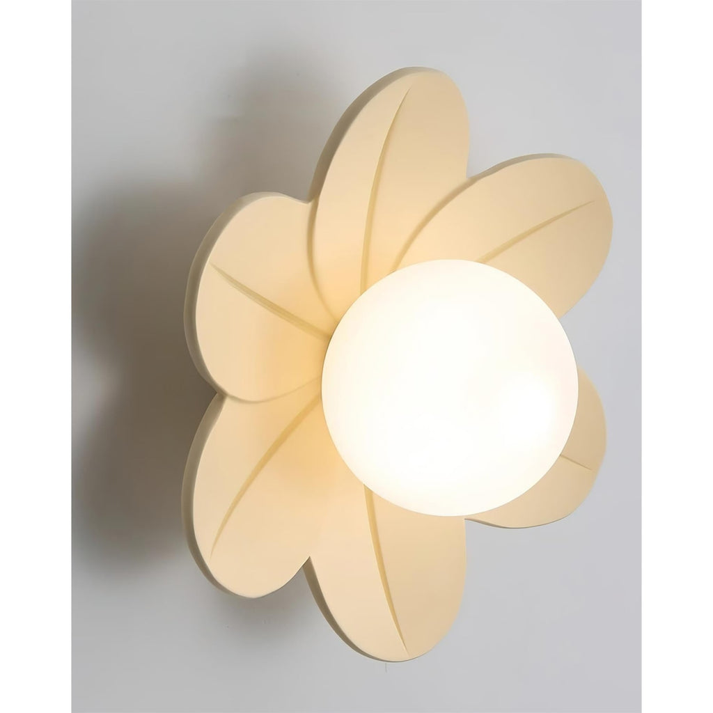 Flush Mount Ceiling Light with Floral Glass Petals and Frosted Diffuser - Image 18