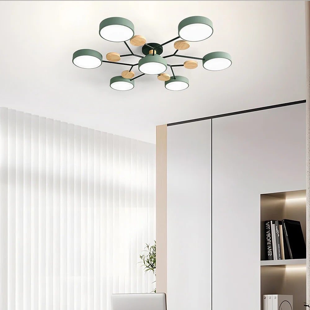 Flush Mount Ceiling Light with Semi Modern LED Multi-Light Design for Hallway Bedroom - Image 12