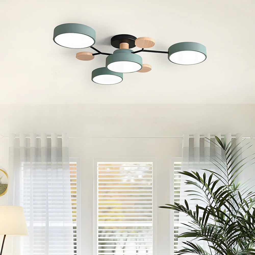 Flush Mount Ceiling Light with Semi Modern LED Multi-Light Design for Hallway Bedroom - Image 6