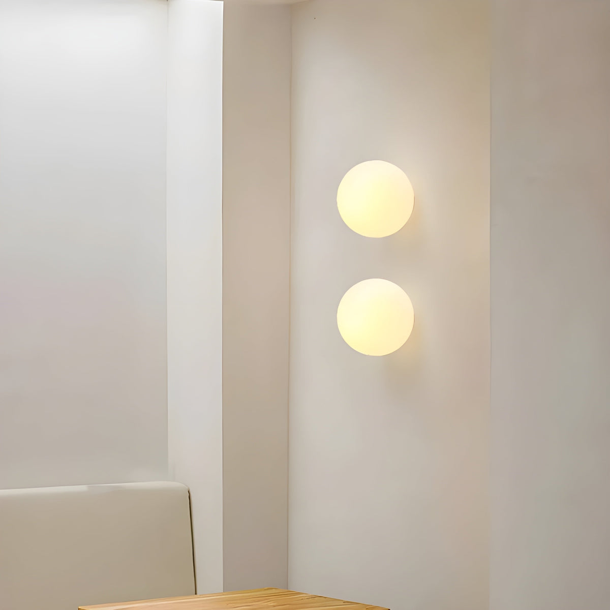 Flush Mount Globe Wall Sconce with Frosted Glass Modern Minimalist Design - Image 1