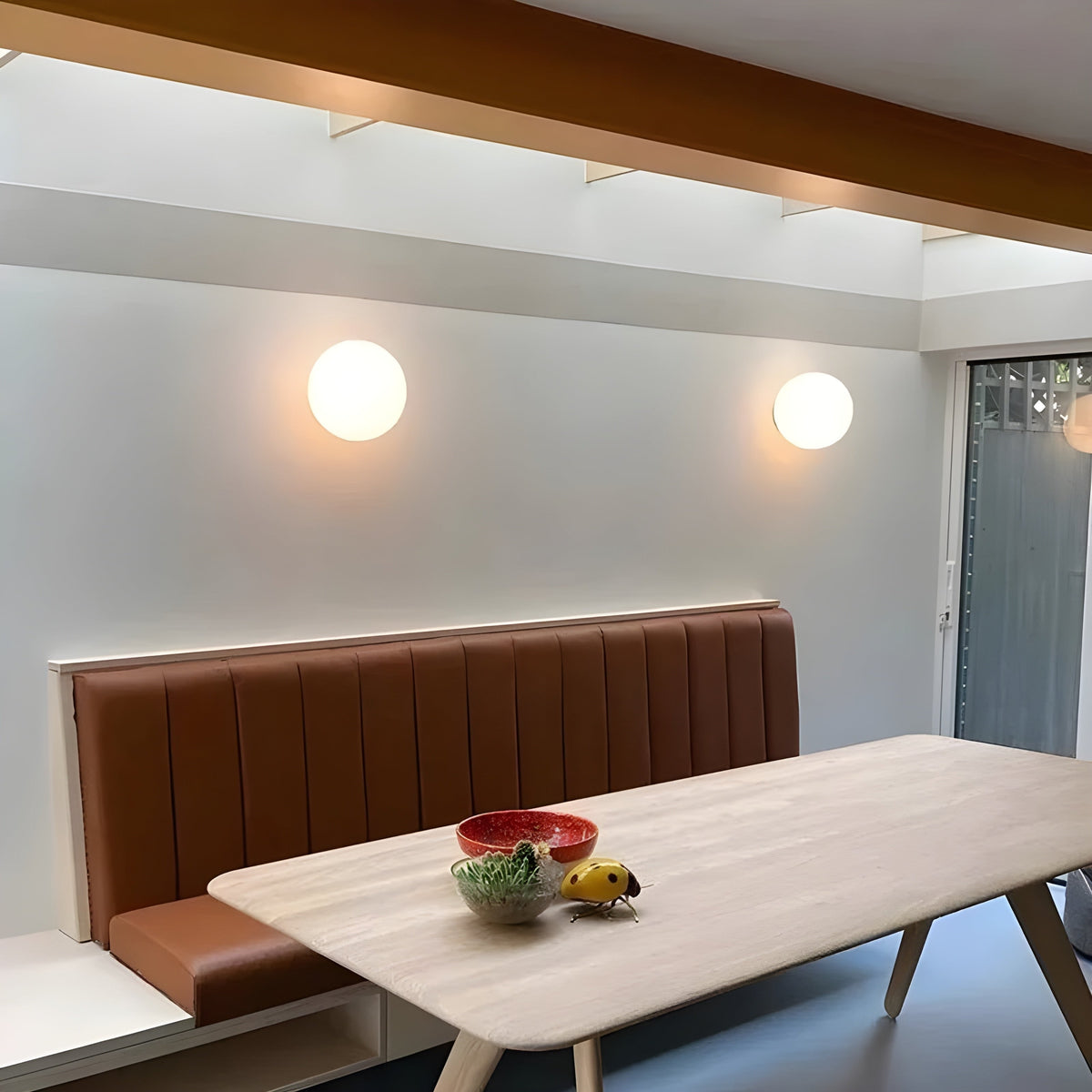 Flush Mount Globe Wall Sconce with Frosted Glass Modern Minimalist Design - Image 3
