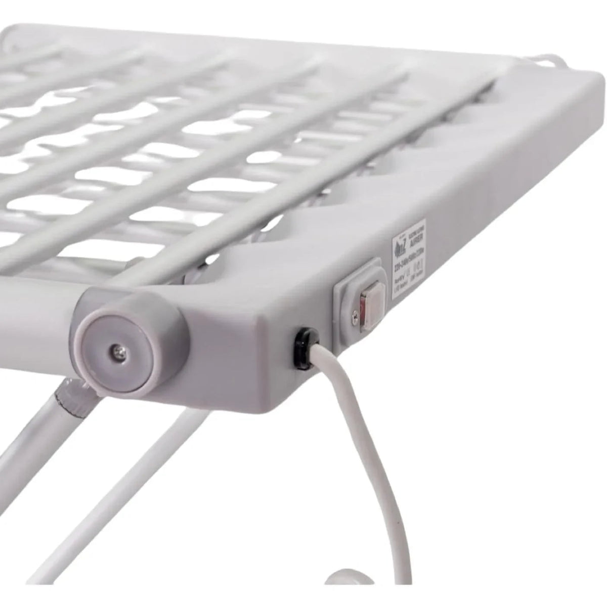 Foldable Clothes Drying Rack with Heated Aluminum Bars and Adjustable Wings - Image 3