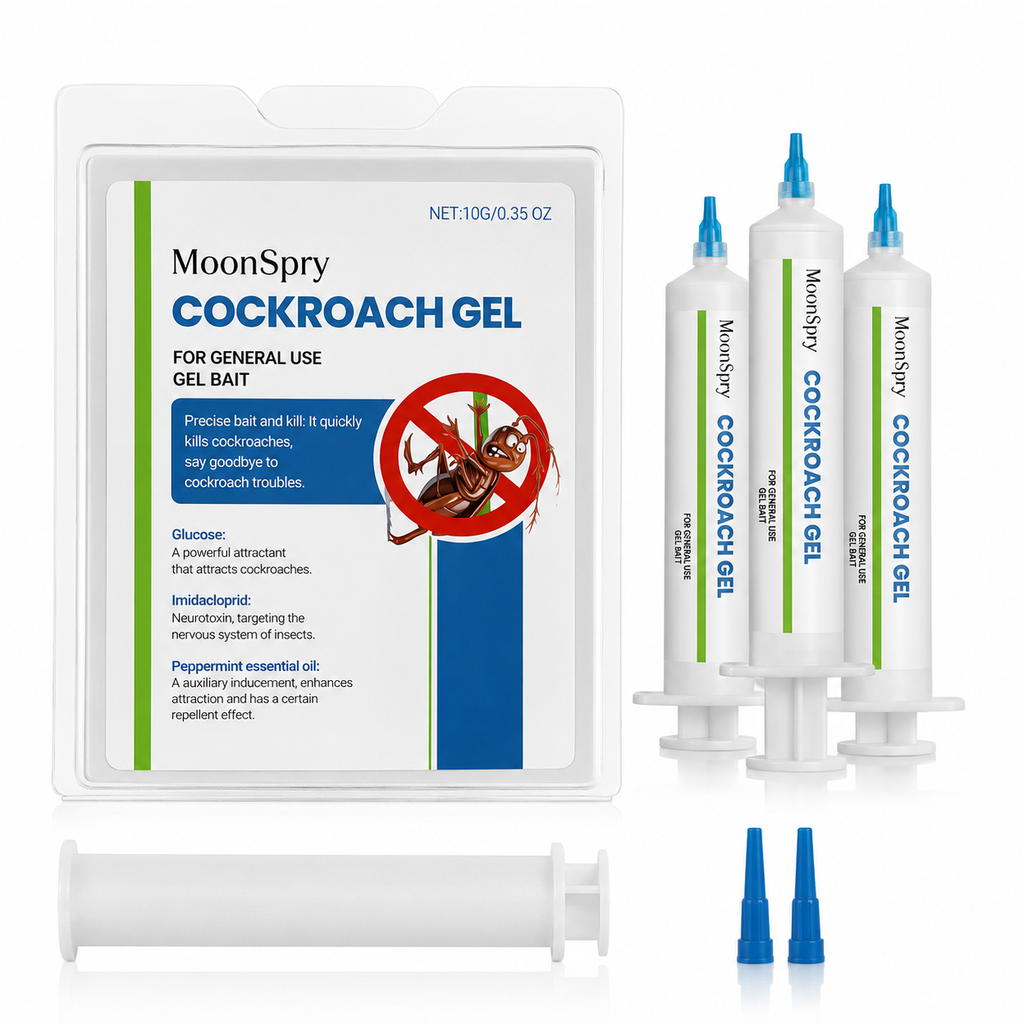 German Cockroach Gel Bait Syringe with Pre-Filled Applicator Tips and Roach Killer Formula - Image 1