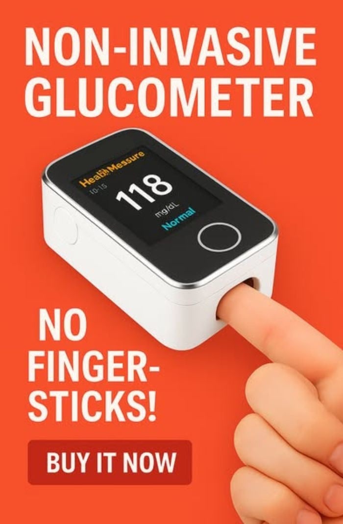 Glucose Meter Non Invasive Fingertip Portable Blood Sugar Monitor with Digital Display - Image 3