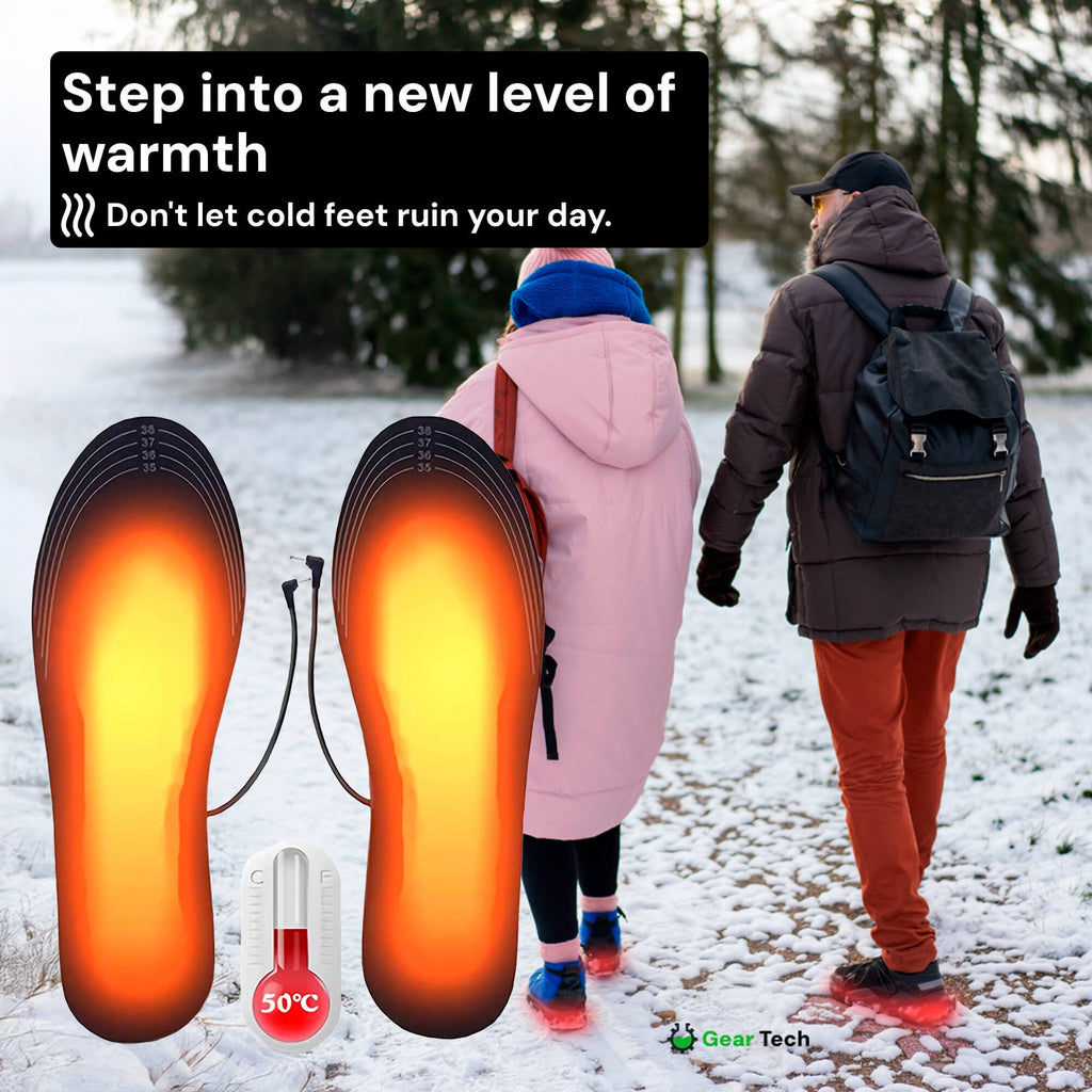 Heated Insoles with USB Charging Trim to Fit Shoe Inserts for Winter Warmth - Image 2