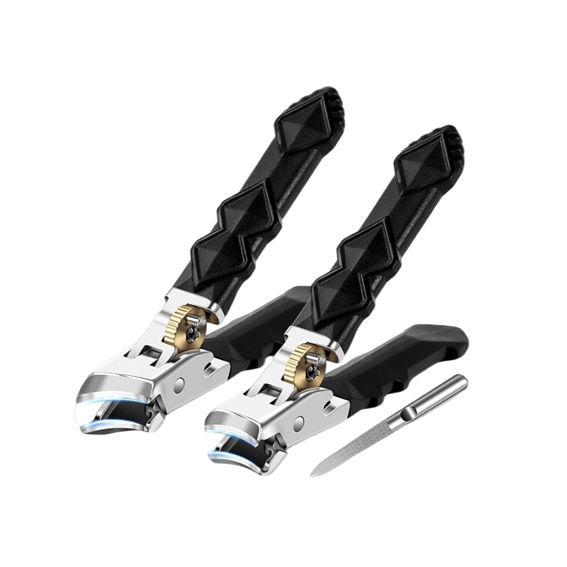 Heavy Duty Thick Toenail Clippers with Wide Jaw Curved Stainless Steel Blade and Metal File - Image 1