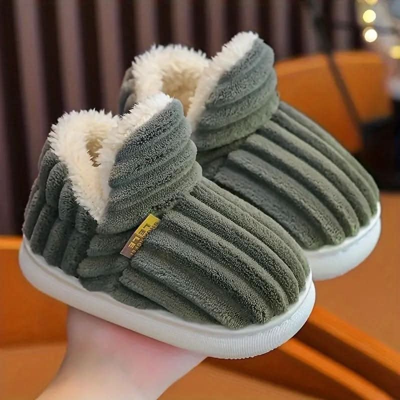 House Slipper Boots with Sherpa Fleece Lining and Rubber Sole - Image 14