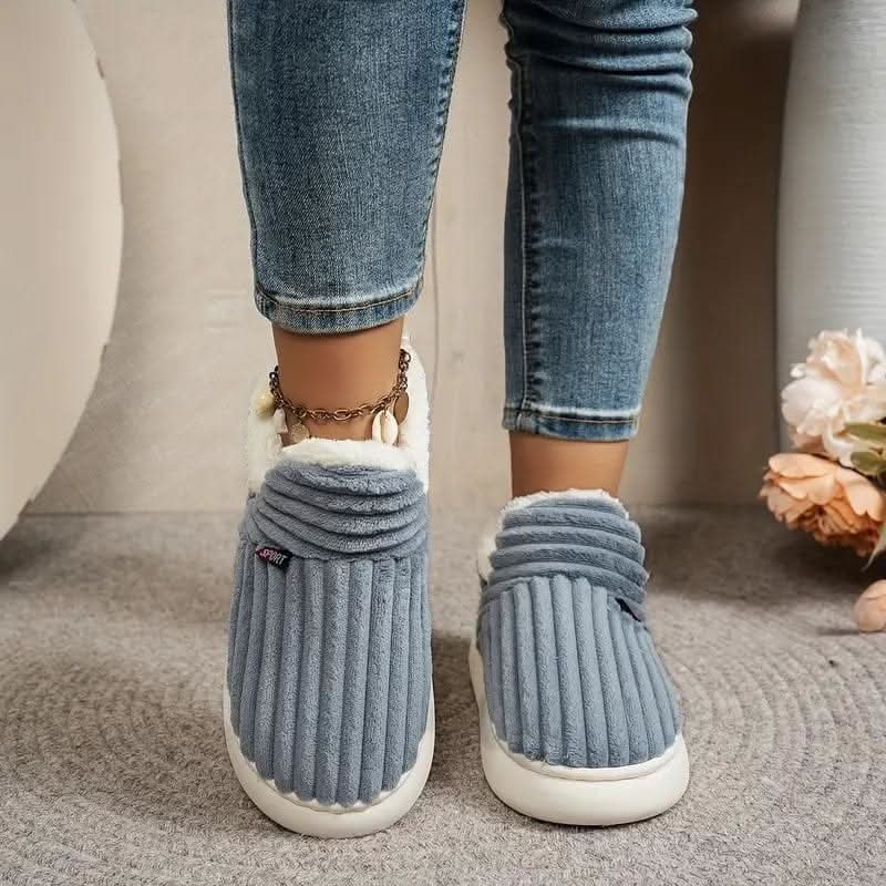 House Slipper Boots with Sherpa Fleece Lining and Rubber Sole - Image 7