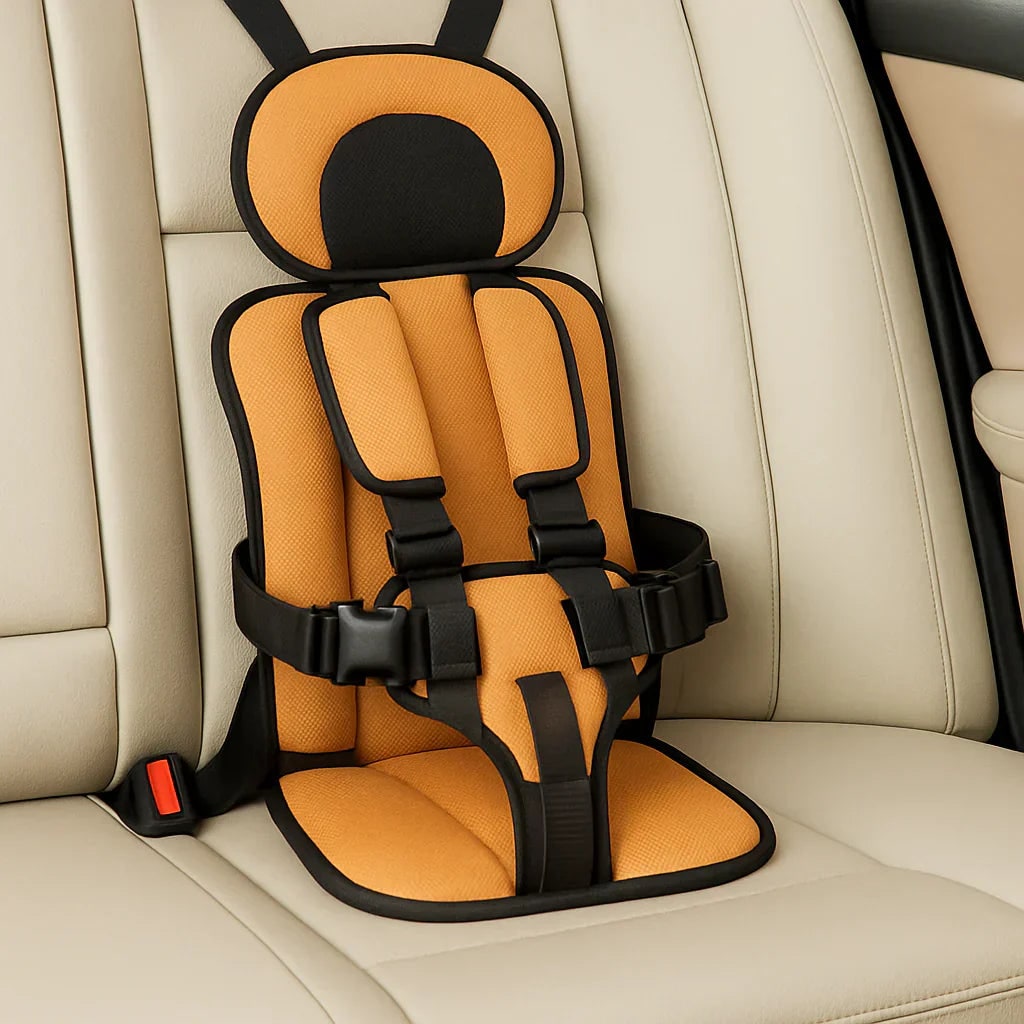 Kids' Portable Car Seat with Safety Harness Padded Headrest and Adjustable Straps - Image 7