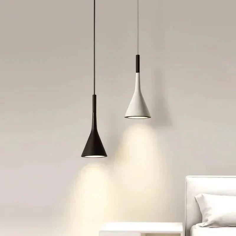 Kitchen Pendant Light Fixtures with Adjustable Cord Modern Minimalist Cone Shade Ceiling Lamp - Image 2