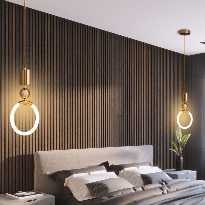 Kitchen Pendant Light Fixtures with Modern Gold Plated Ring Design and Minimalist Elegance - Image 4