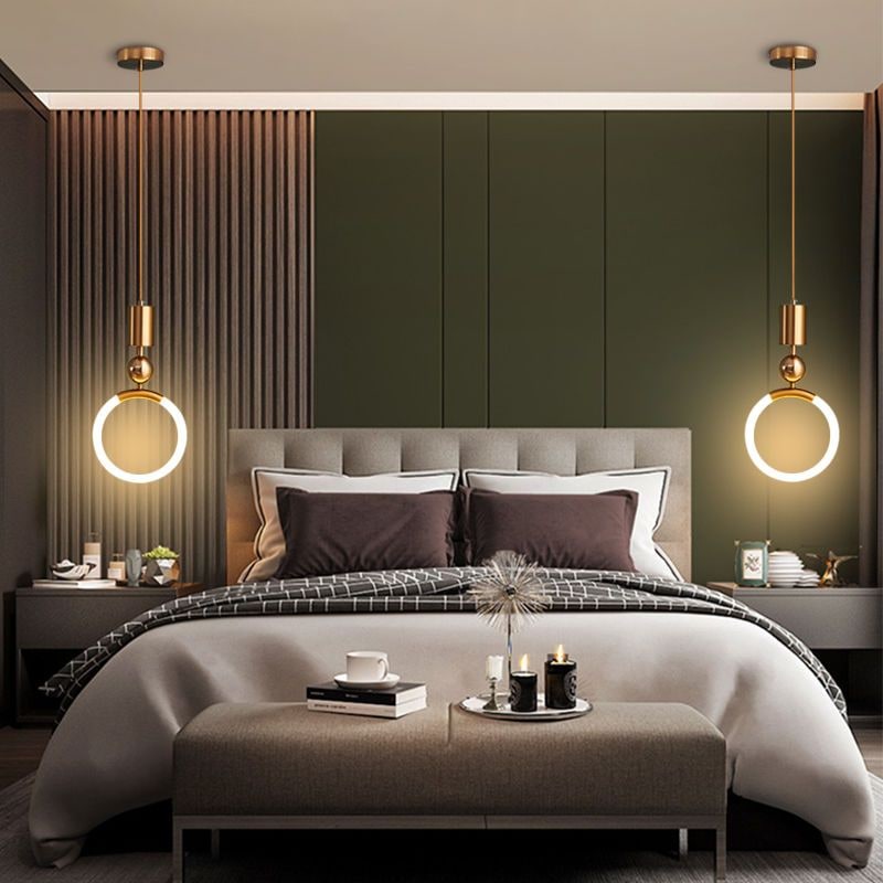 Kitchen Pendant Light Fixtures with Modern Gold Plated Ring Design and Minimalist Elegance - Image 5