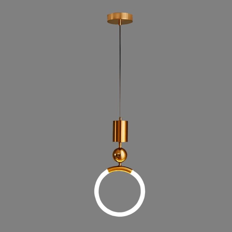 Kitchen Pendant Light Fixtures with Modern Gold Plated Ring Design and Minimalist Elegance - Image 9