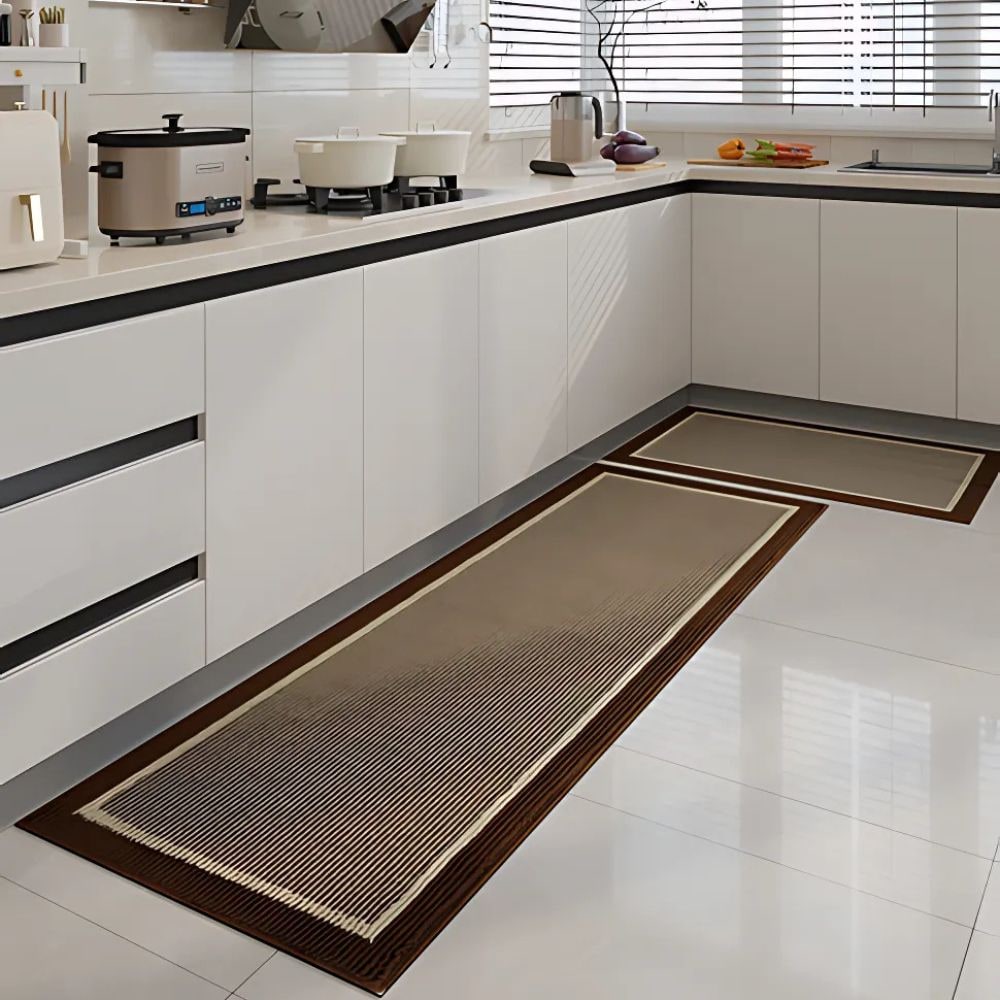 Kitchen Runner Rug Non Slip with Textured Diamond Pattern and Washable Synthetic Fiber - Image 5