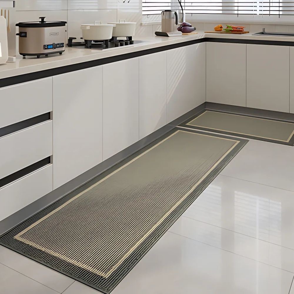 Kitchen Runner Rug Non Slip with Textured Diamond Pattern and Washable Synthetic Fiber - Image 6