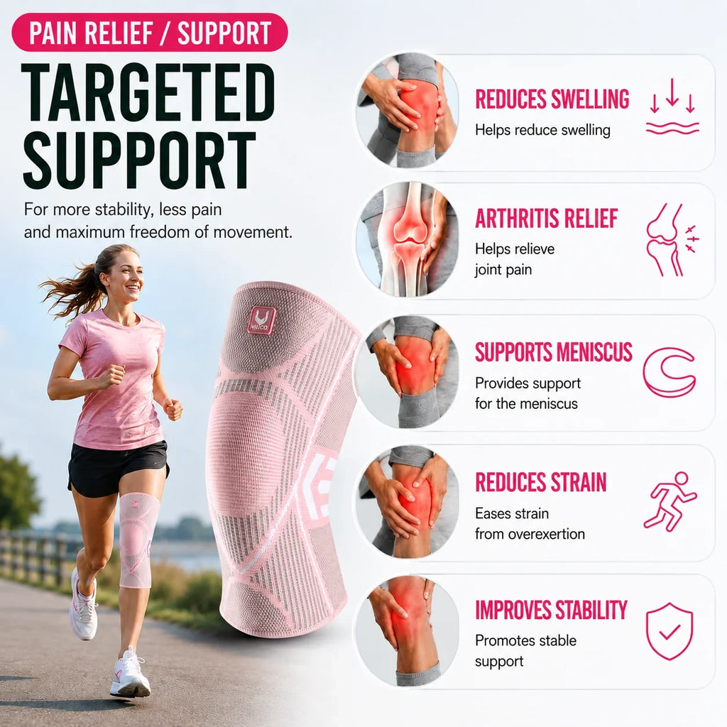 Knee Compression Sleeve with Non-Slip Support for Running and Everyday Movement - Image 4