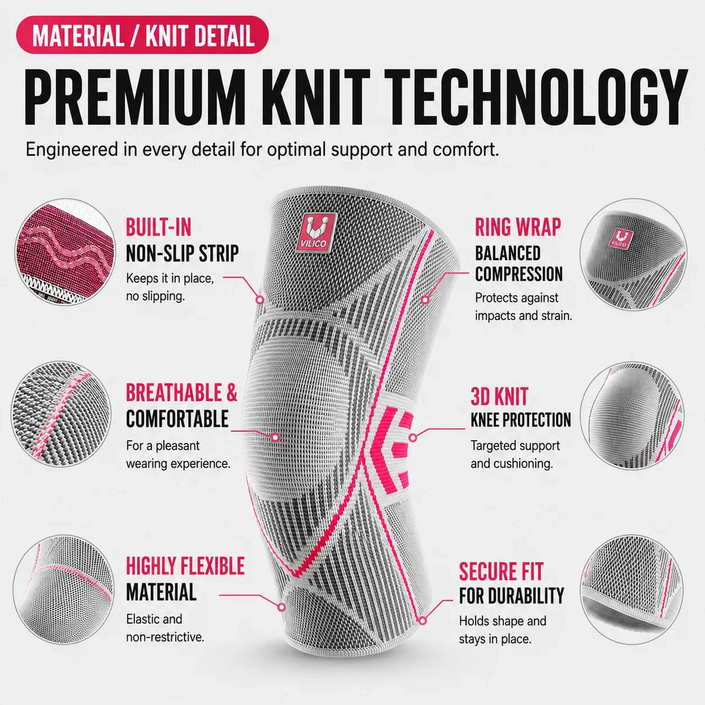 Knee Compression Sleeve with Non-Slip Support for Running and Everyday Movement - Image 5