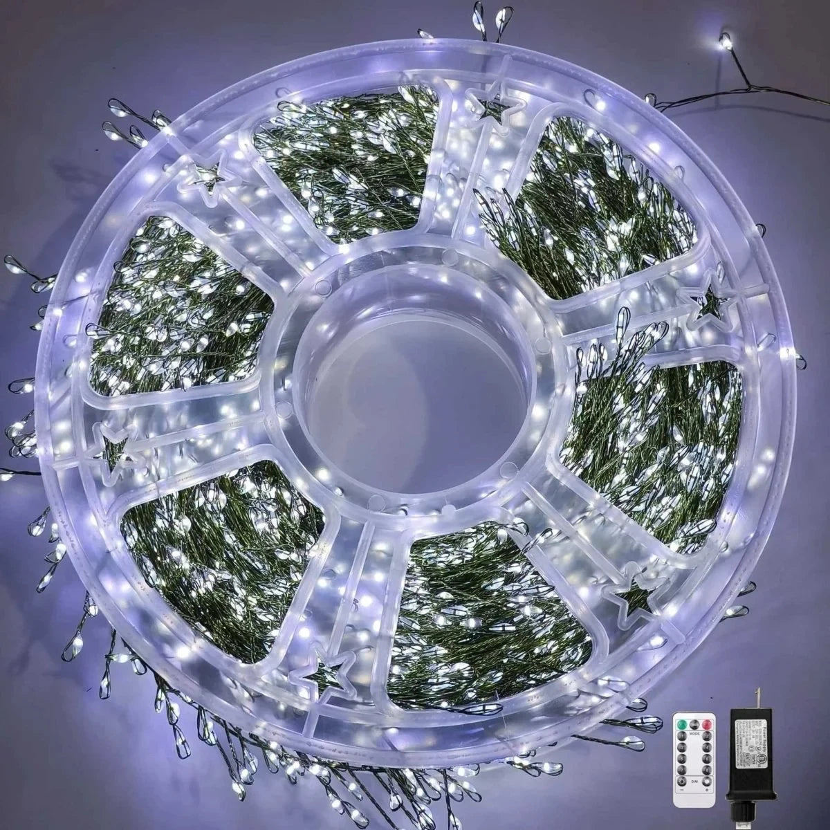 LED Christmas String Lights with Remote Control Cluster Warm Indoor Outdoor Decoration - Image 9