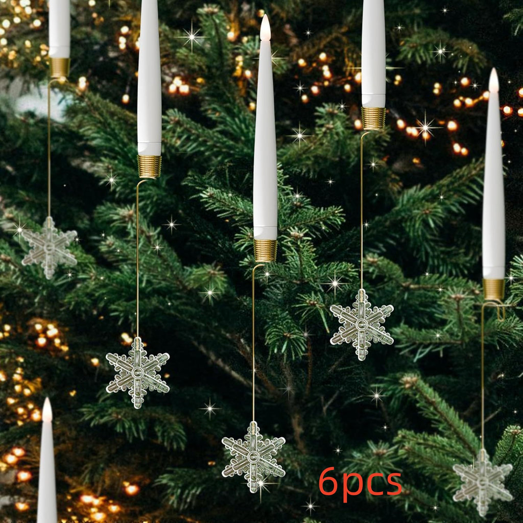 LED Christmas Tree Candles with Flickering Flame and Hanging Ornaments for Holiday Lighting - Image 24