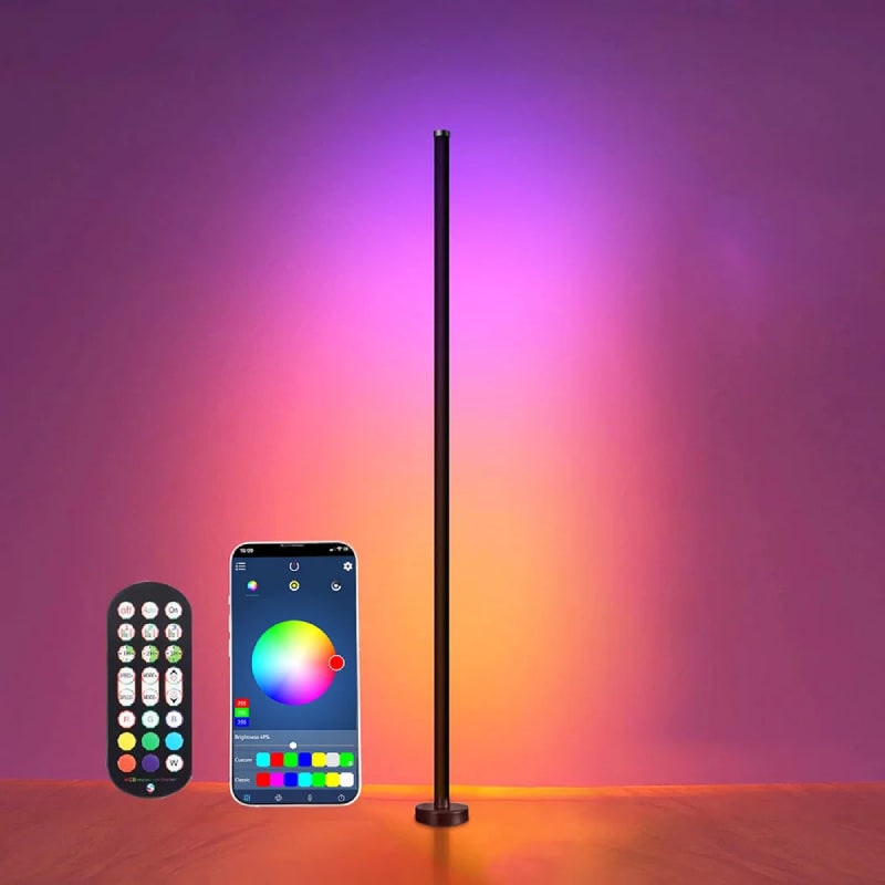 LED Floor Lamp with Remote Control App and Color Changing Rgb Lighting - Image 3
